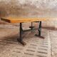 Industrial dining table oak on a workbench frame