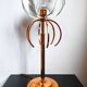 Lampe italienne en métal cuivré et verre cristal, style Hollywood Regency