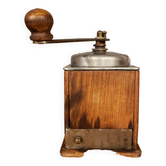 Old metal hatch coffee grinder