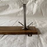 Vintage wooden wall coat rack - 2 hooks
