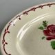 Oval Ravier Badonviller in vintage earthenware, vintage pink red dish.