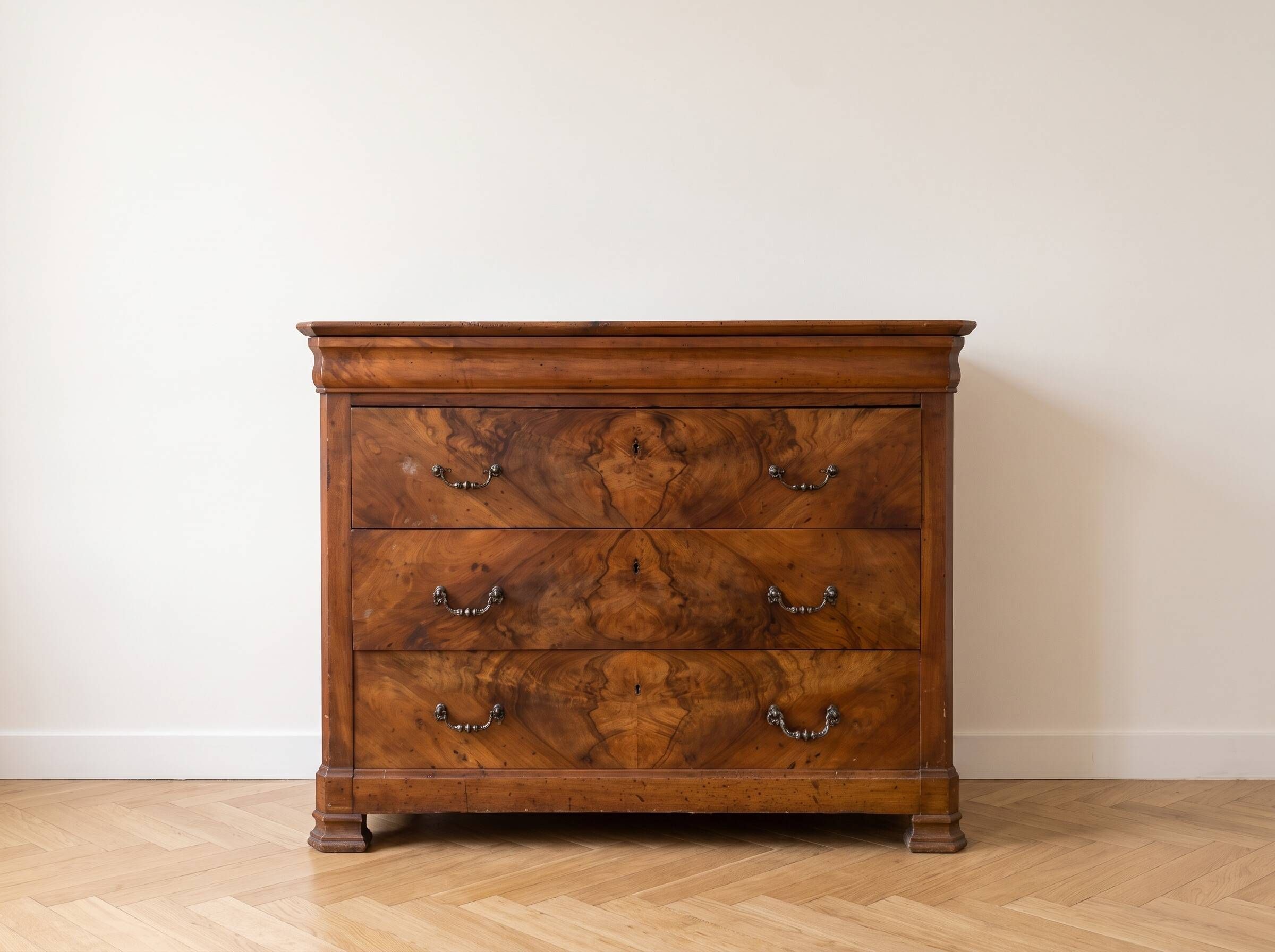 Antique walnut chest of drawers