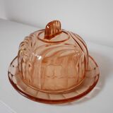 Orange glass bell and its top