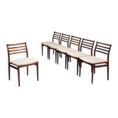Erling Torvits set of six dining chairs in rosewood Soro Denmark 1960