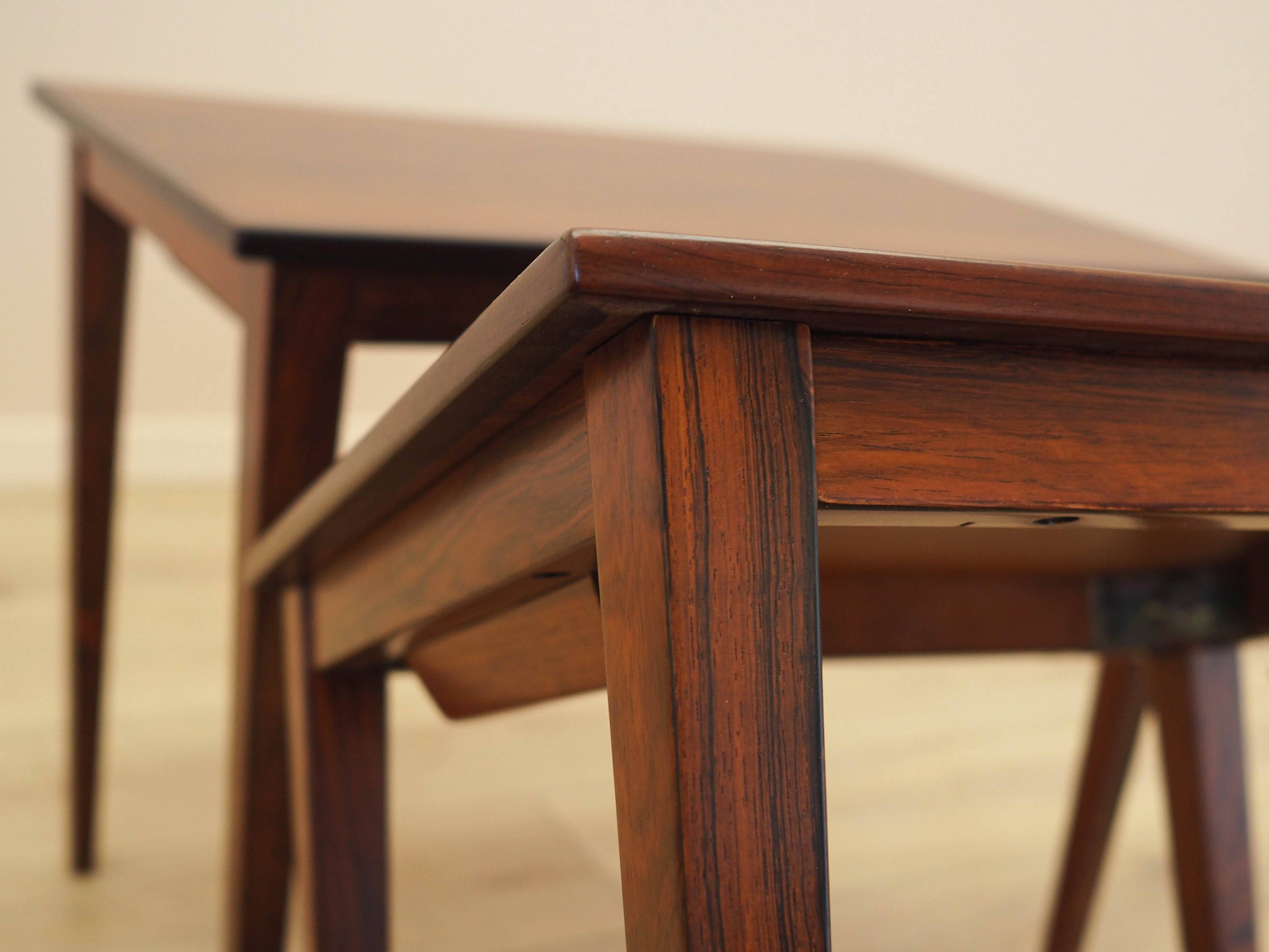 Set of three rosewood coffee tables, Danish design, 1960s, made in Denmark