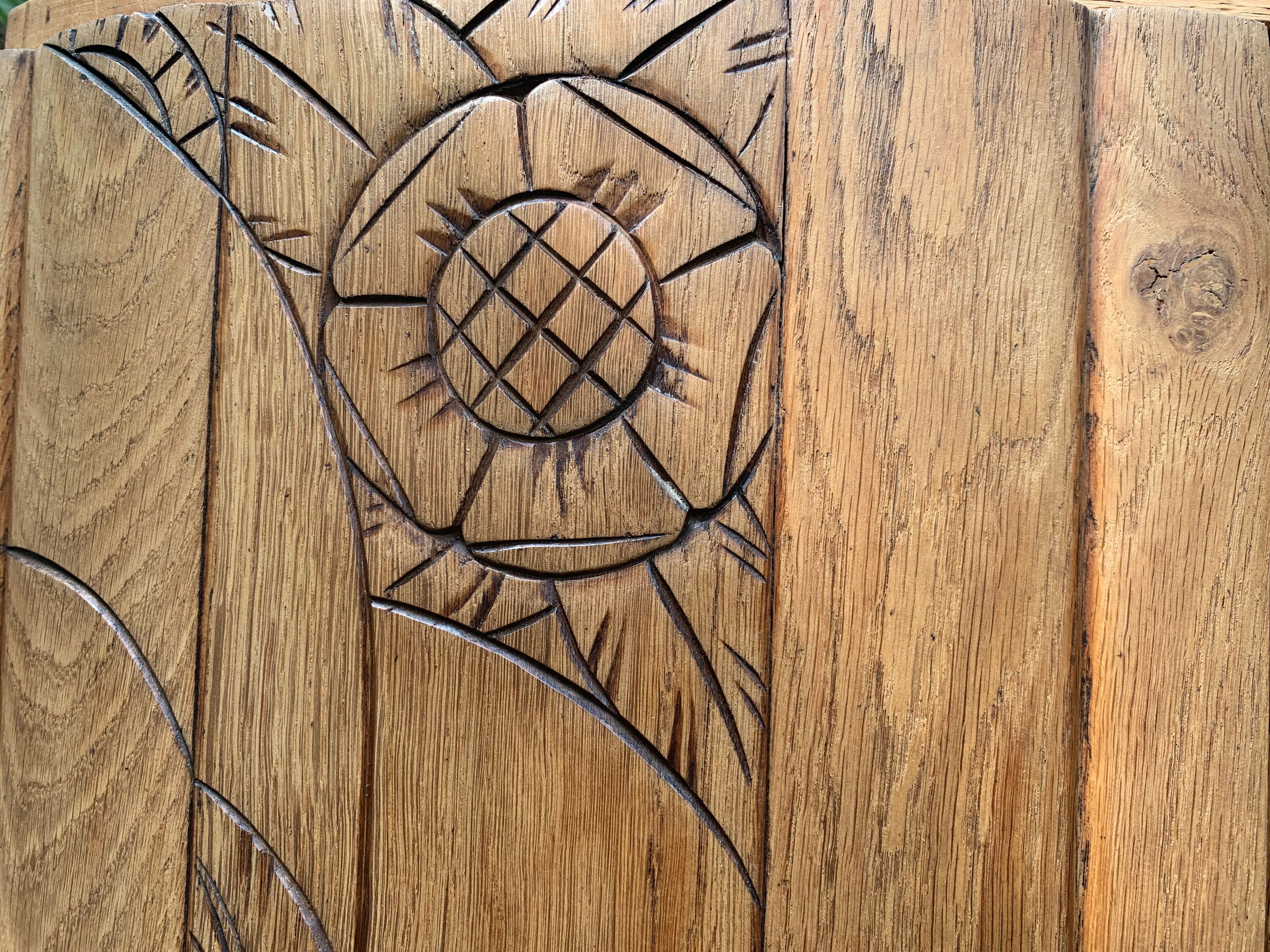 Parisian art deco wardrobe solid raw oak 1930