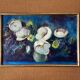 Tableau "Bouquet de fleurs blanches" HST signé Simone Mounier