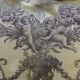 Neoclassical Medusa Medallion Cushion, Black Piped Jacquard Pillow Cover