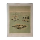 Camargue Landscape Illustration