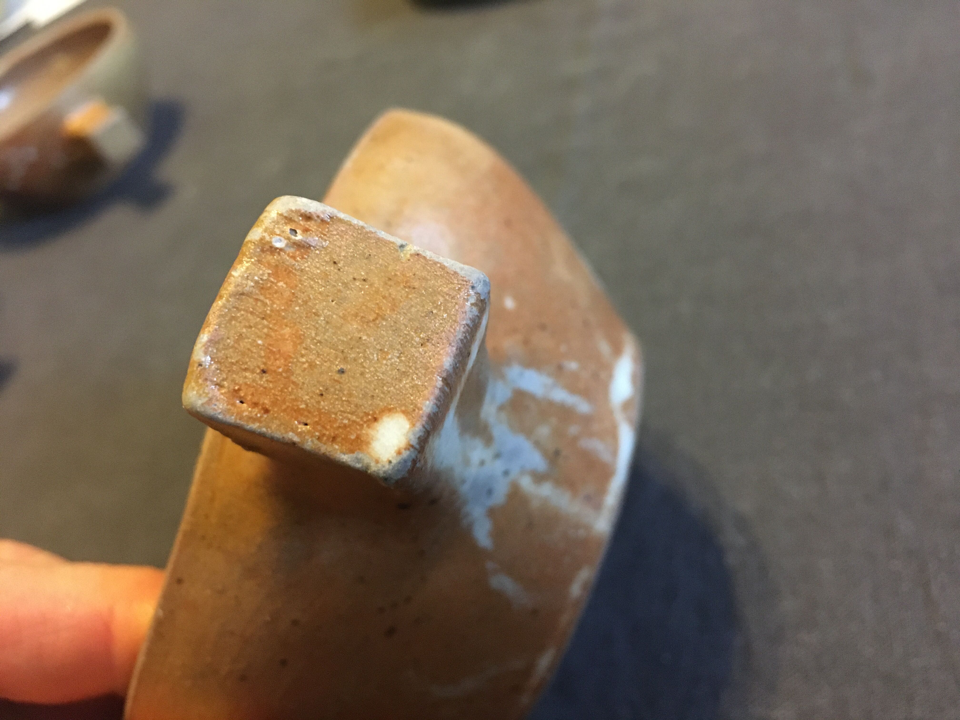 4 enamelled sandstone bowls