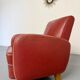 Vintage red faux leather Art Deco club chair from the 1940s/50s.
