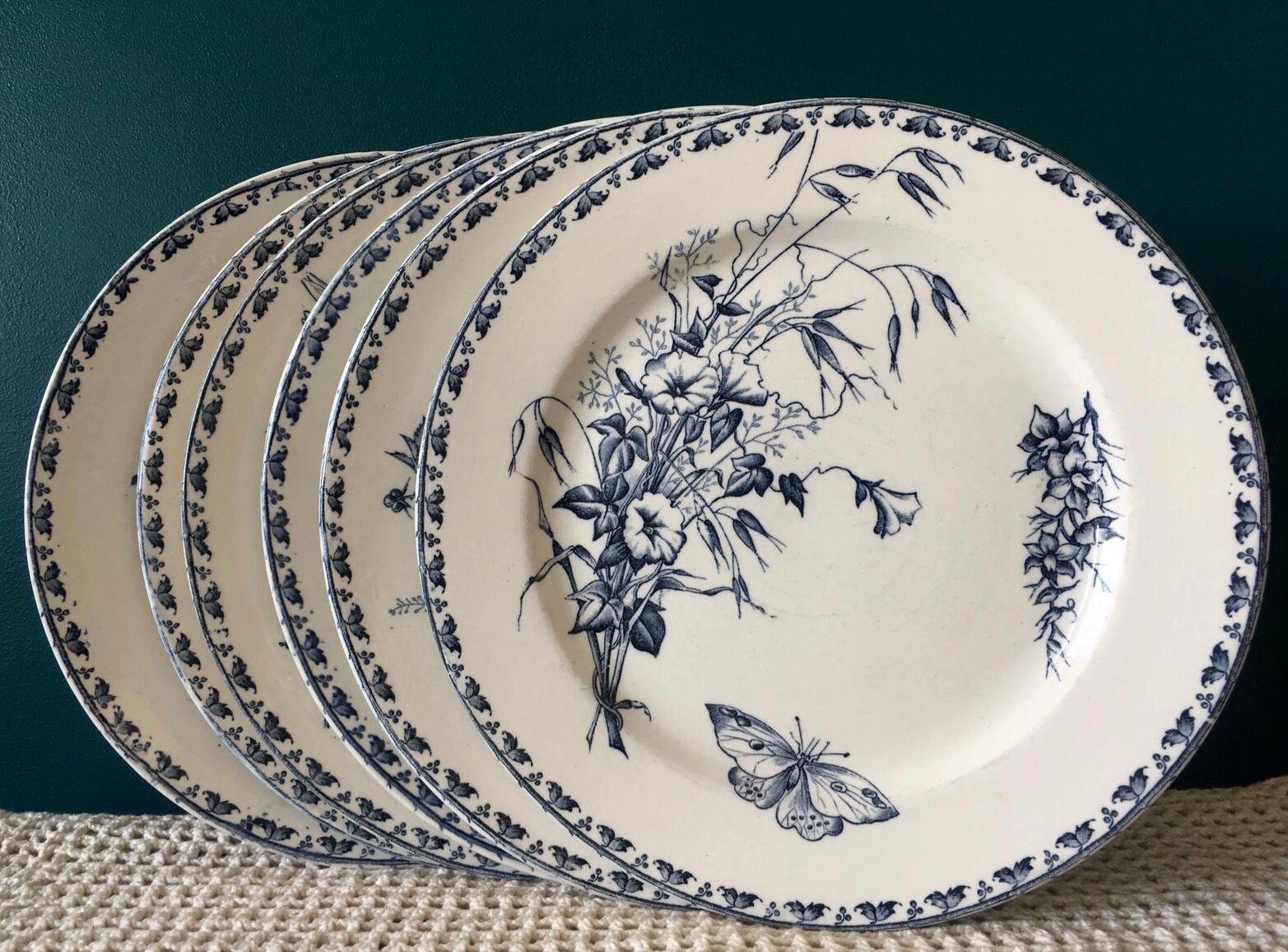 Set de 6 assiettes Sarreguemines Terre de Fer Modèle Carmen