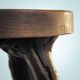 4 Tripod Bar Stools in Vine Wood and Oak, Handmade, France, 1950s