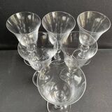 6 Verres à eau – Cristal soufflé estampillé