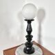 Black vintage wood lamp