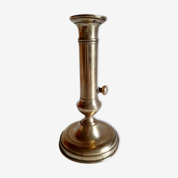 Golden brass candle holder