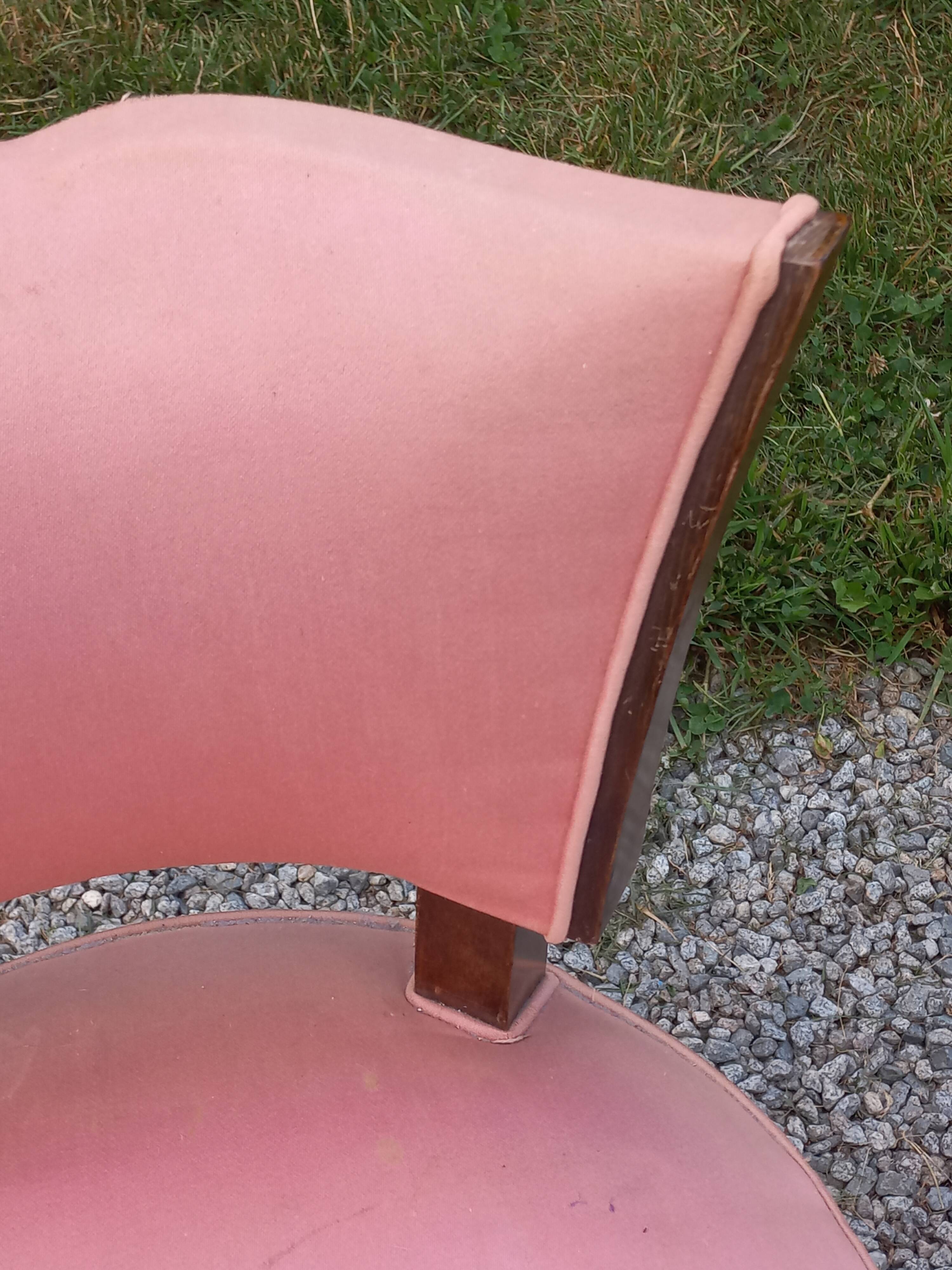 Pair of vintage low-backed bedroom chairs from the 1930s/1950s