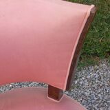 Paire de chaises de chambre vintage à dossier bas des années 30/50