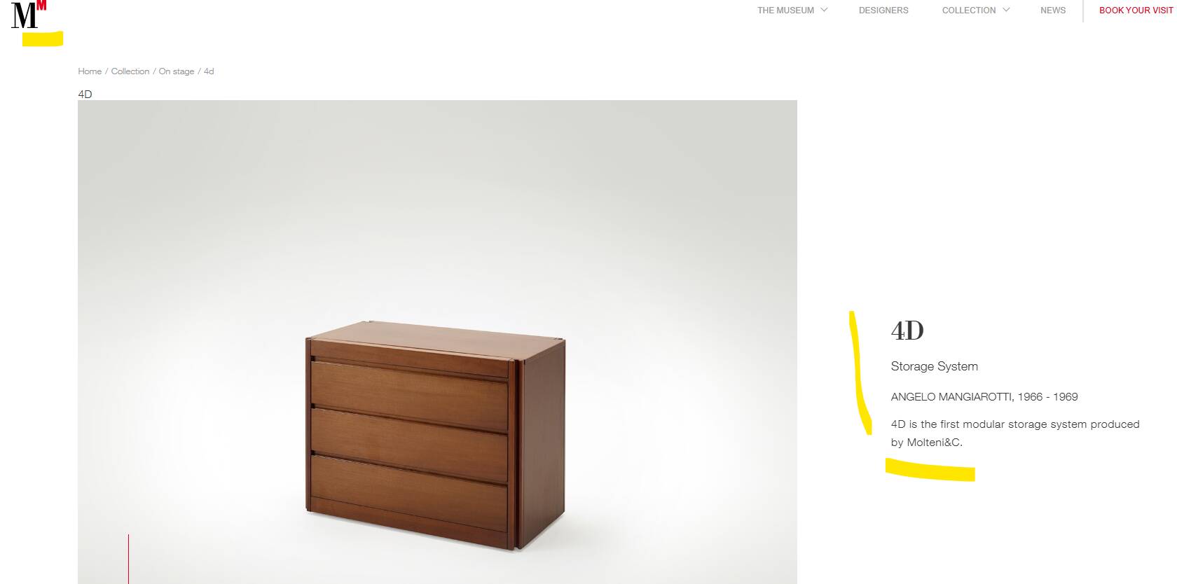 Angelo Mangiarotti for Molteni 4D Series solid wood Bar Cart 1970s