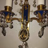 Pair of Louis XVI style gilt bronze wall lights