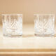 2 verres à whisky en cristal taillé