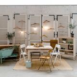 Vintage rattan headboard