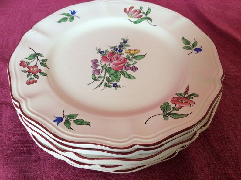 Set of dessert plates from the Lunéville manufacture