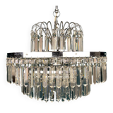 Grand vintage crystal chandelier from Sijaj Hrastnik, Yugoslavia, 1970s.