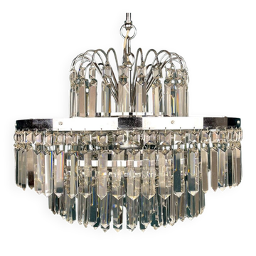 Lustre en cristal de Sijaj Hrastnik, Yougoslavie, années 1970