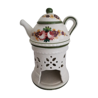 Tisaniere et chauffe plat porcelaine