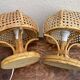 Pair of Italian rattan lamps