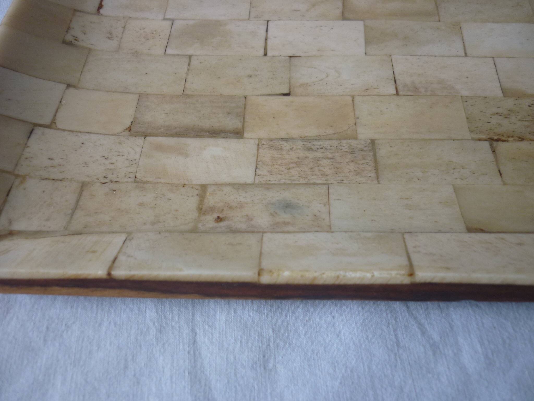 Rectangular bone tray, 34.5 cm