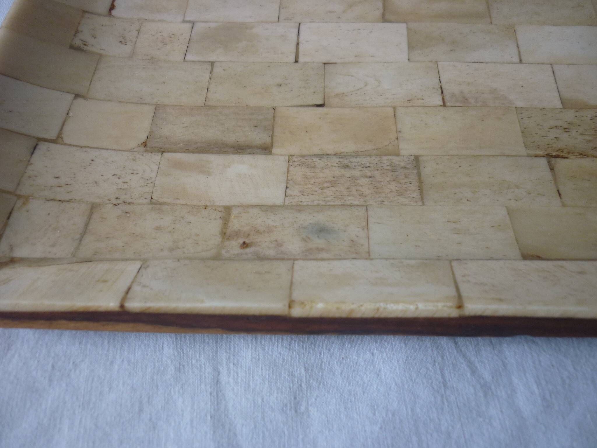 Rectangular bone tray, 34.5 cm