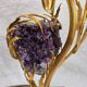 Lamp with amethyst inlay "Lucifer" by Willi Daro