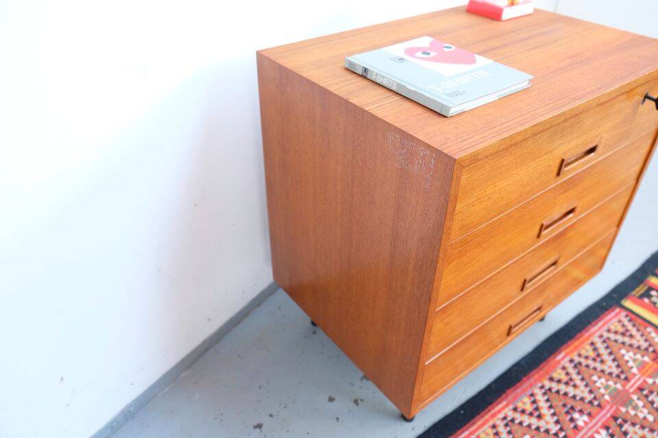 Vintage retro teak chest of drawers, 60s-70s style, 50s.