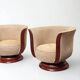 Paire de fauteuils tulipe Art Déco – Hôtel Le Malandre