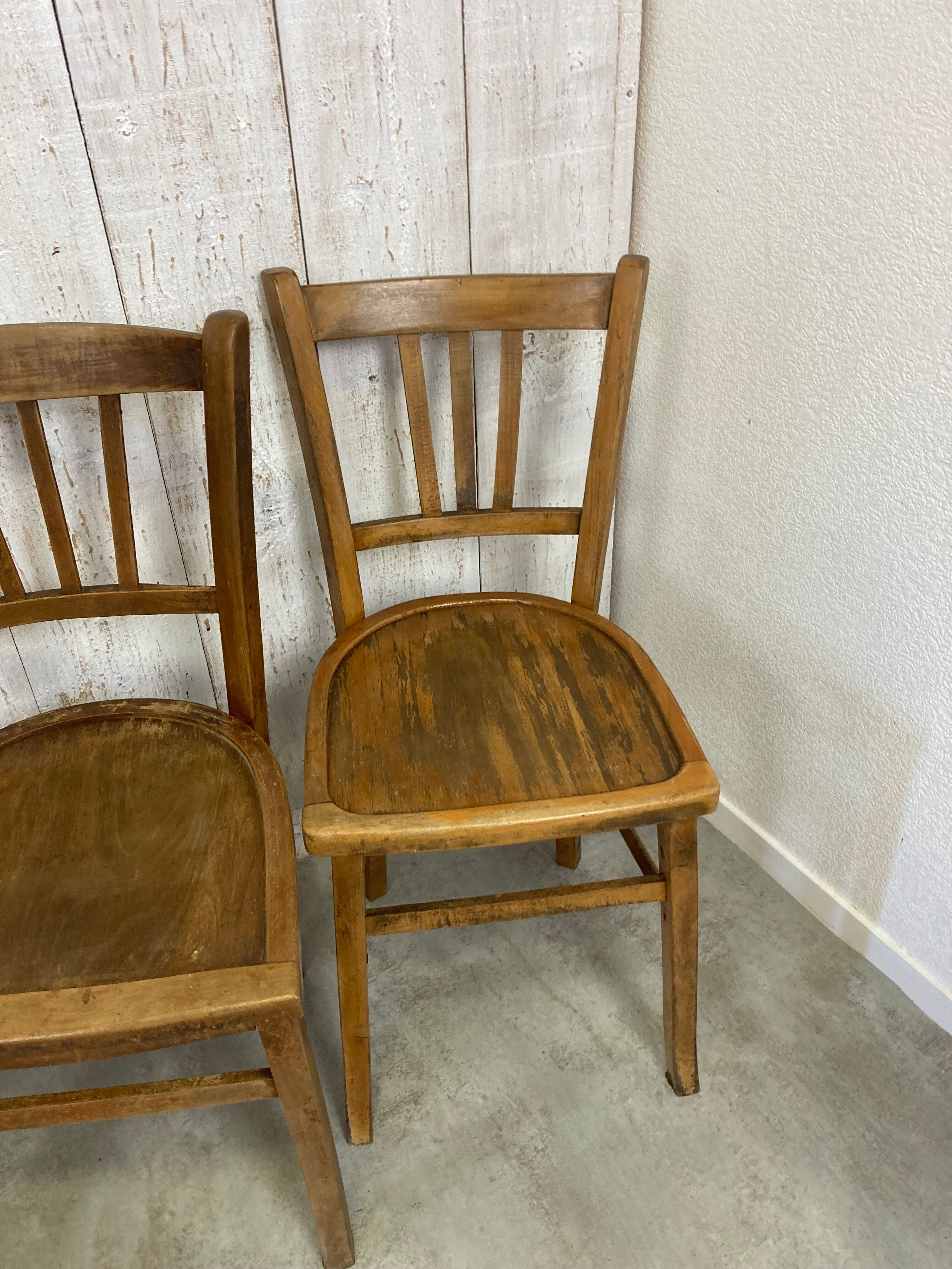 Chaises bistrot dépareillées x5