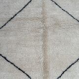 Moroccan rug ben ouarain white - 161 x 267 cm