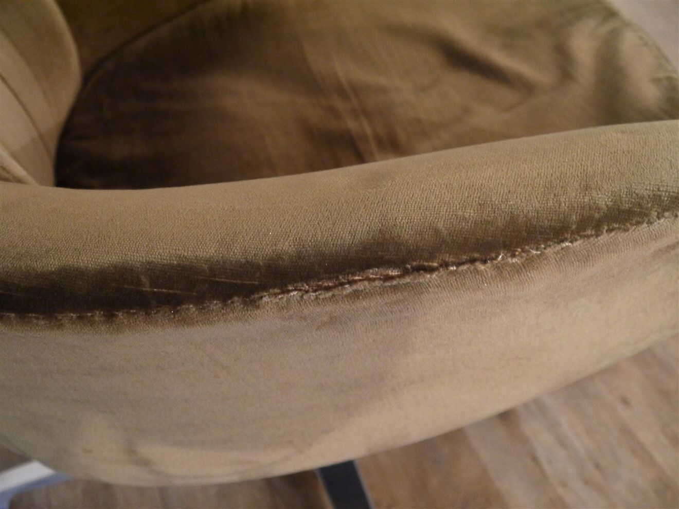 Vintage Scandinavian velvet armchair 1970