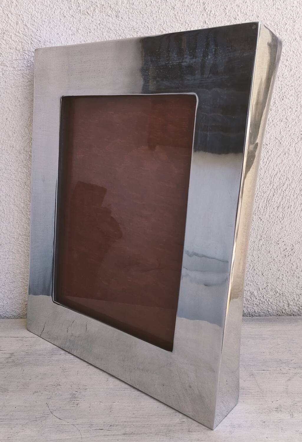 Designer silver metal photo frame