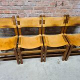 Set of 4 Maison Regain leather chairs