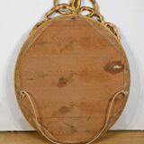 Miroir Ovale en Bois Doré, Style Louis XVI, époque Napoléon III – Milieu XIXe