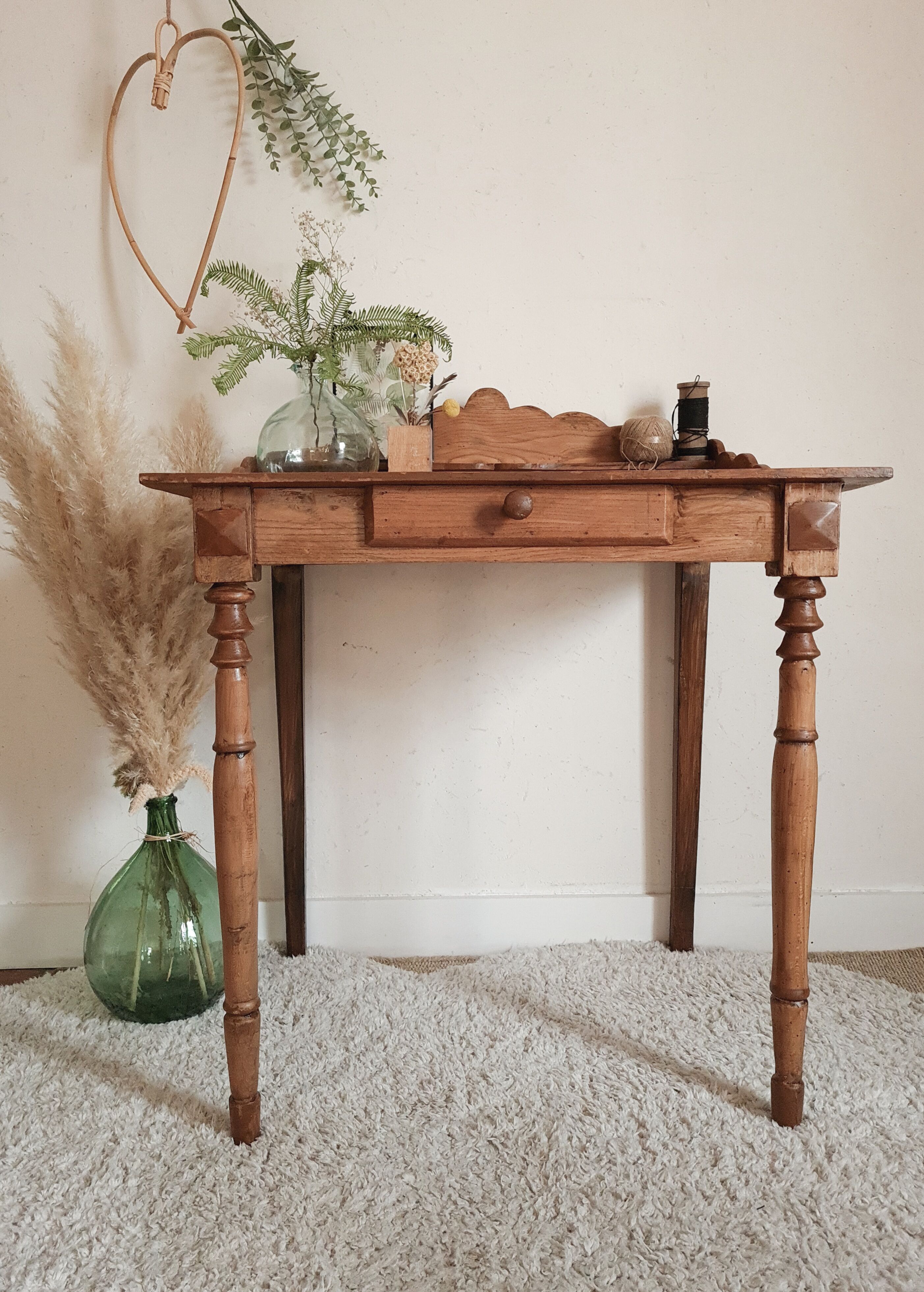 Old wooden toilet table