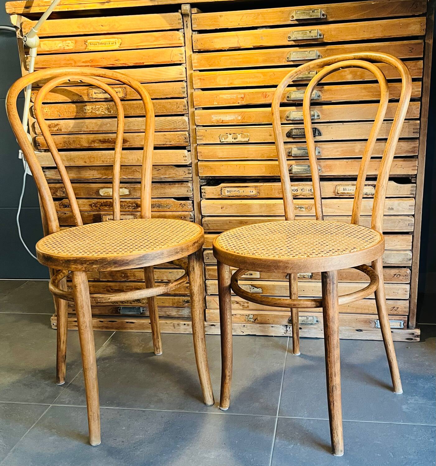 Thonet cane chairs