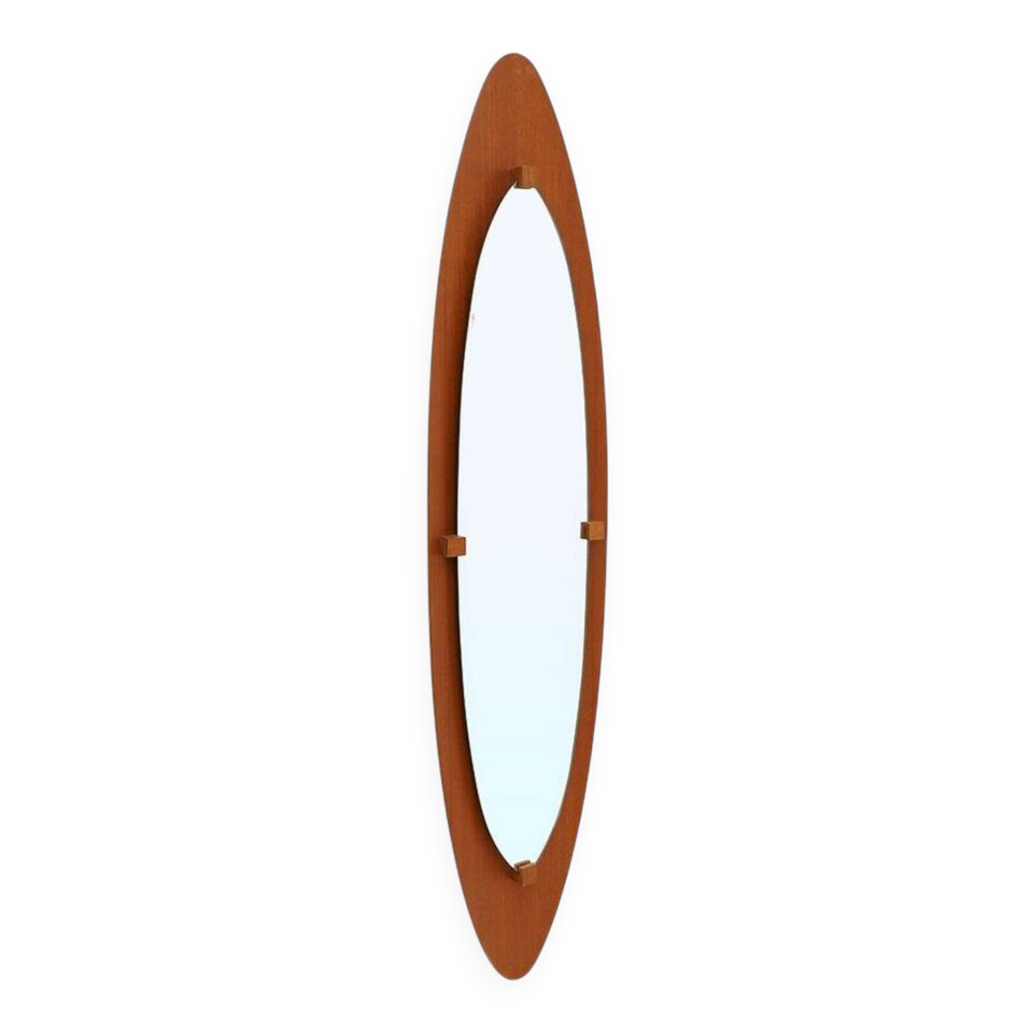 Miroir avec cadre en contreplaqué courbé, années 1960