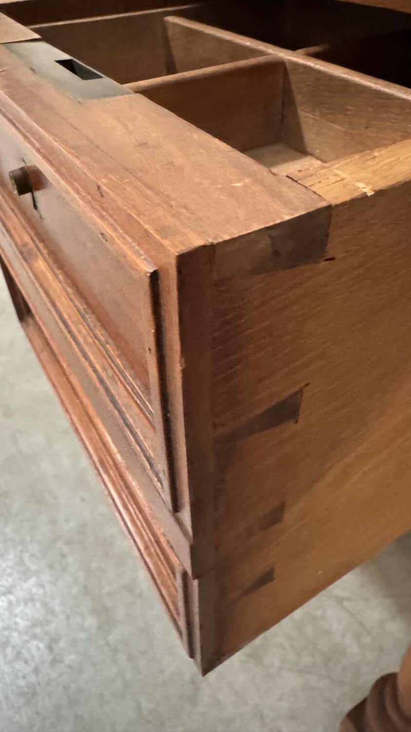 19th century walnut stepped desk