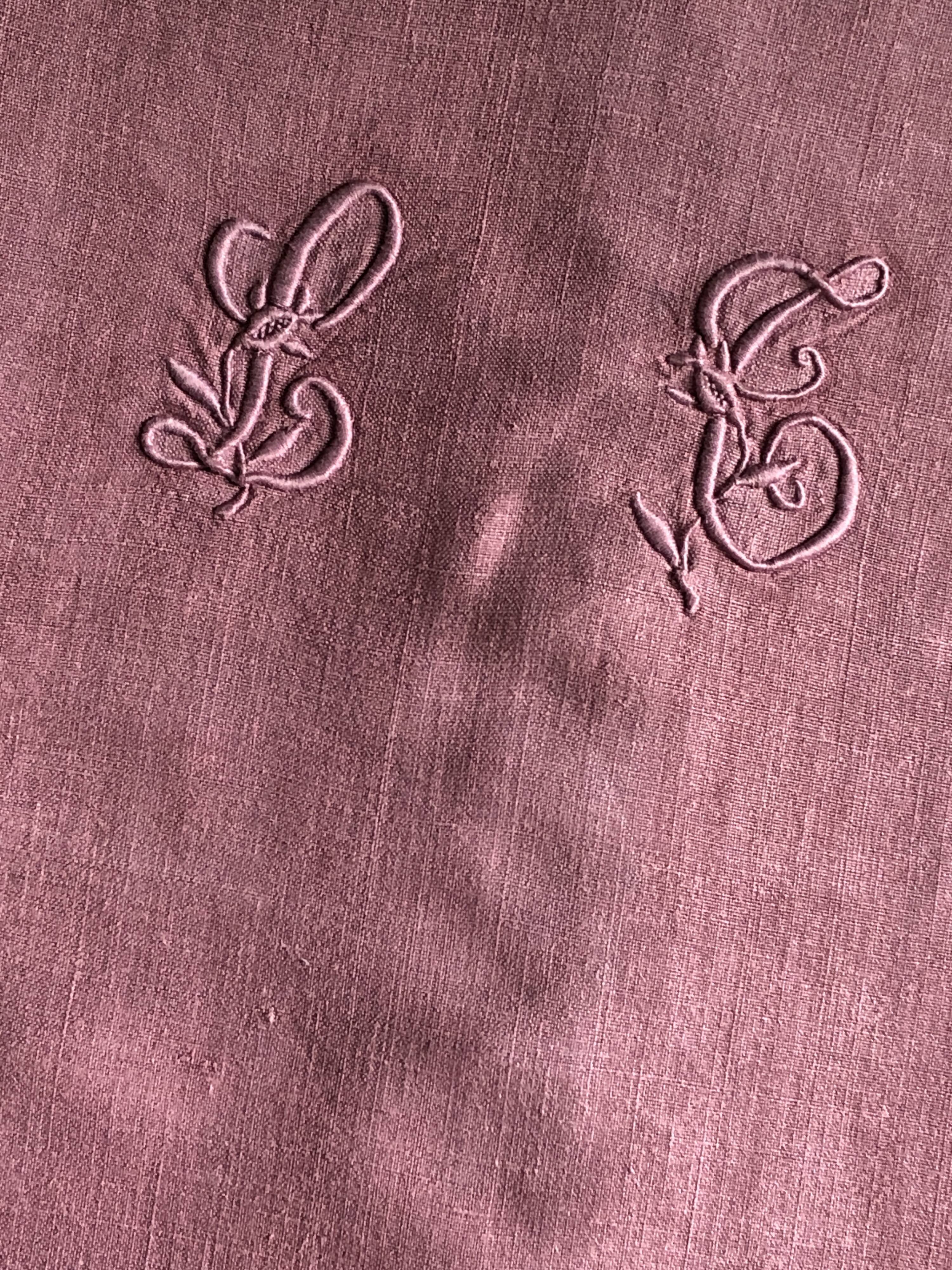 Old sheet in pure lin washed bruyère