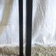 Modernist side table in solid wood and black lacquered metal 50s/60s