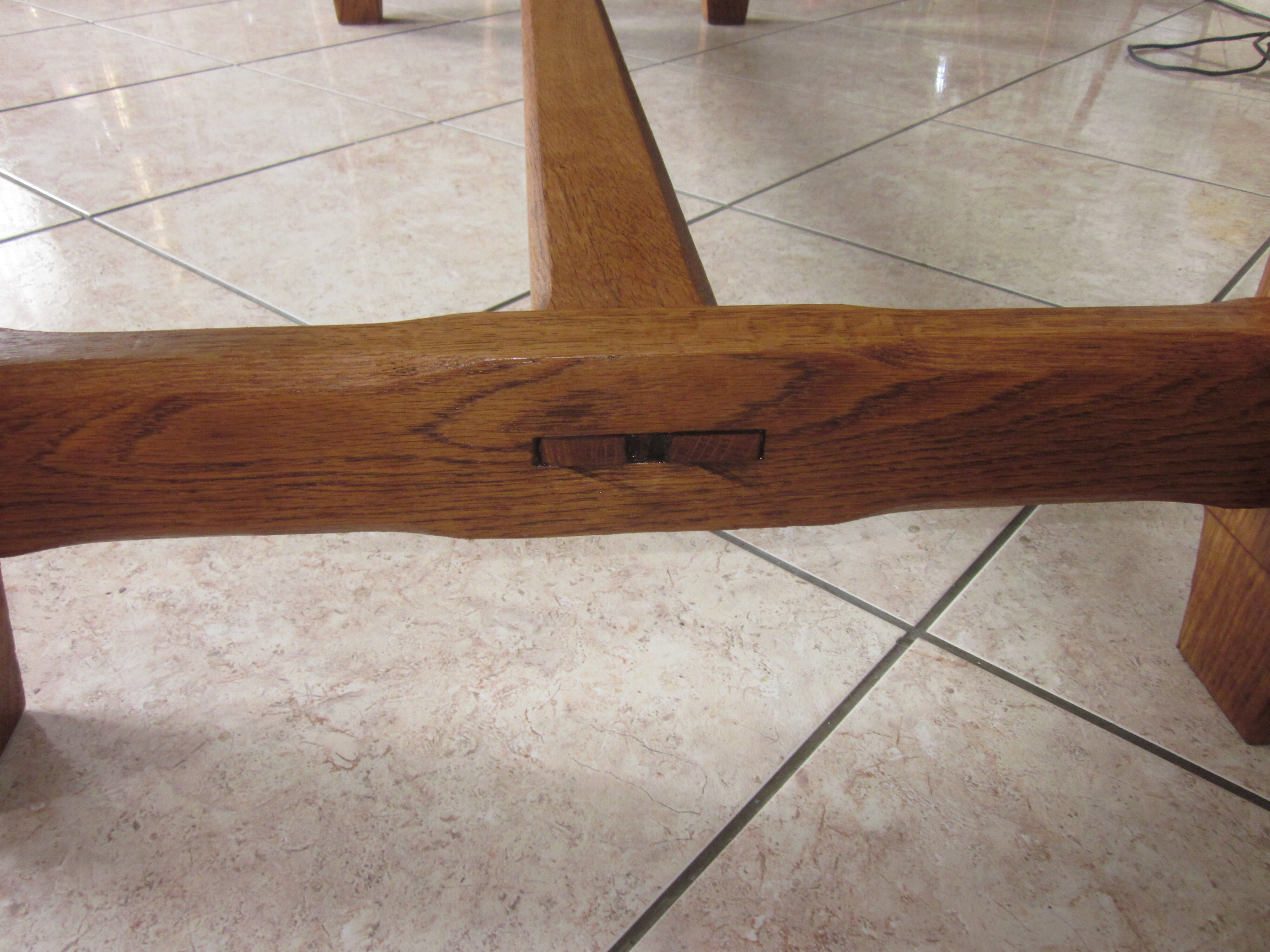 Farmhouse table in solid oak