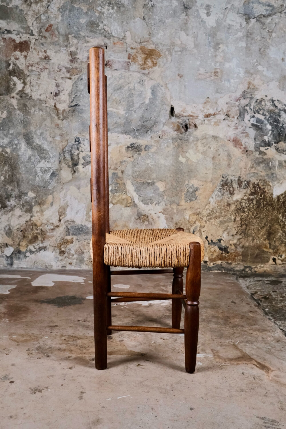 Pair of folk art chairs, France, mid-20th century